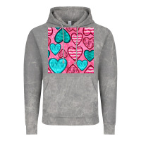 Cloud Rock valentines day hearts seamless pattern Vintage Hoodie - BundleAndBundleShop