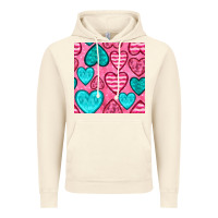 Vintage Artic valentines day hearts seamless pattern Vintage Hoodie - BundleAndBundleShop