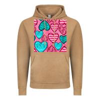 Vintage Camel valentines day hearts seamless pattern Vintage Hoodie - BundleAndBundleShop