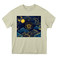 Mossy evil eye moon Heavy Core Tee - TumblerDesignByShophia