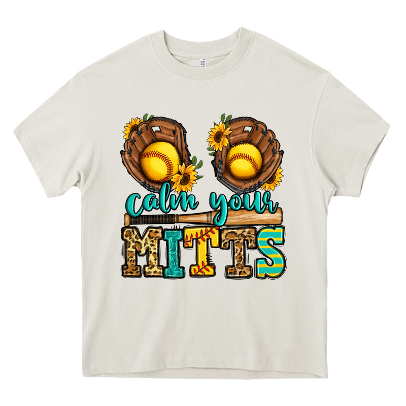 Calm Your Mitts Softball Heavy Core Tee by Jasminsmagicworld | Teevron