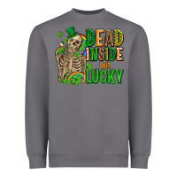 Storm dead inside but lucky  with skeleton Heavyweight Sweatshirt - AdoDesignShop
