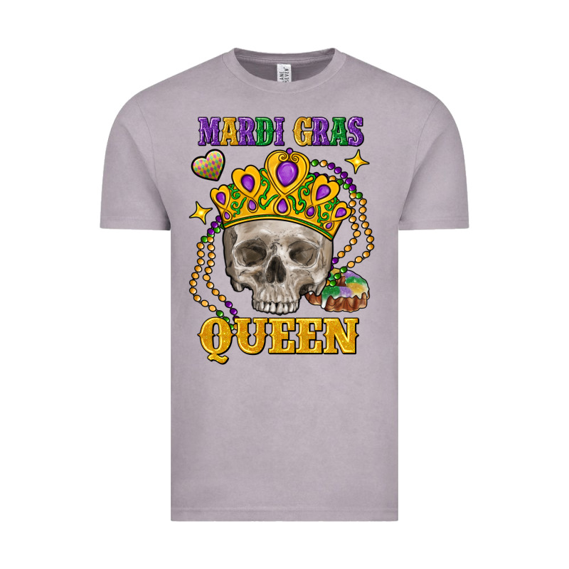 Skull Mardi Gras Queen Vintage Tee by FaDigitalArtStudio | Teevron
