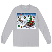 Moon Dust christmas santa deer and presents Long Sleeve Tee - BundleAndBundleShop