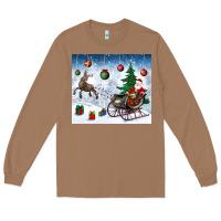 Toasted Coconut christmas santa deer and presents Long Sleeve Tee - BundleAndBundleShop