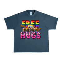 Midnight Navy Free Mom hugs Urban Heavy Tee - FaDigitalArtStudio
