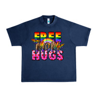 Navy Free Mom hugs Urban Heavy Tee - FaDigitalArtStudio