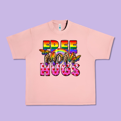 Free Mom Hugs Urban Heavy Tee Designed By Fadigitalartstudio