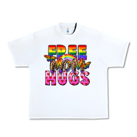 White Free Mom hugs Urban Heavy Tee - FaDigitalArtStudio