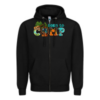 Black born to camp with guitar Zipper Hoodie - AdoDesignShop