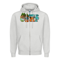 Dove Grey born to camp with guitar Zipper Hoodie - AdoDesignShop