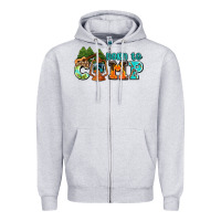 Heather Grey born to camp with guitar Zipper Hoodie - AdoDesignShop