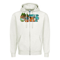 Oatmeal Heather born to camp with guitar Zipper Hoodie - AdoDesignShop