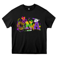 Black Mardi Gras CNA Nurse Heavy Core Tee - HowdyJamesFarm