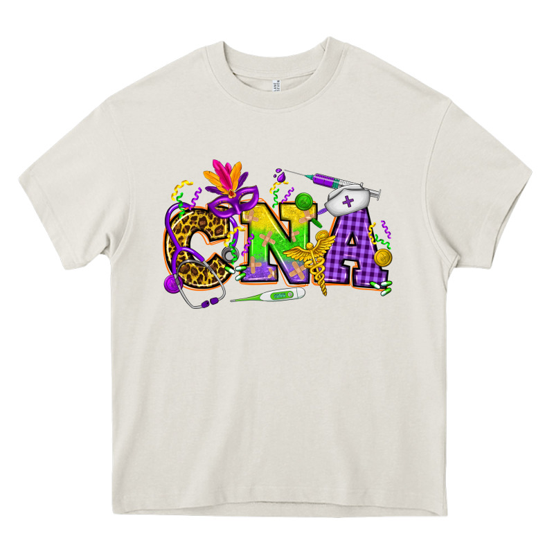 Mardi Gras Cna Nurse Heavy Core Tee by HowdyJamesFarm | Teevron