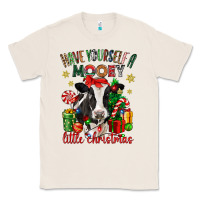 Natural have yourself a little christmas cow Classic Tee - CowGirlArtShop