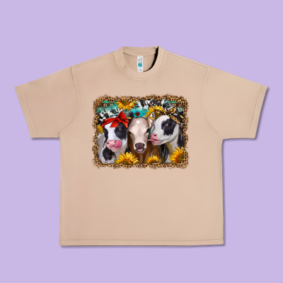 Western Sunflower Heifers Urban Heavy Tee Designed By Jasminsmagicworld