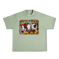 Oil Green western sunflower heifers Urban Heavy Tee - Jasminsmagicworld
