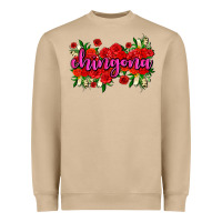 Mushroom Chingona with roses Heavyweight Sweatshirt - AdoDesignShop