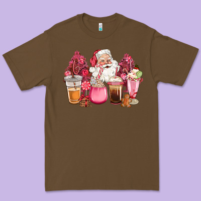 Pink Christmas Pink Tree Santa Coffe Cups Premium Tee Designed By Cowgirlartshop