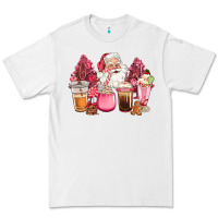 White pink christmas pink tree santa coffe cups Premium Tee - CowGirlArtShop