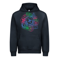 Navy bon voyage travel stamp t shirt Urban Hoodie - linhVisuals