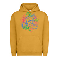 Pigment Peanut Butter bon voyage travel stamp t shirt Urban Hoodie - linhVisuals