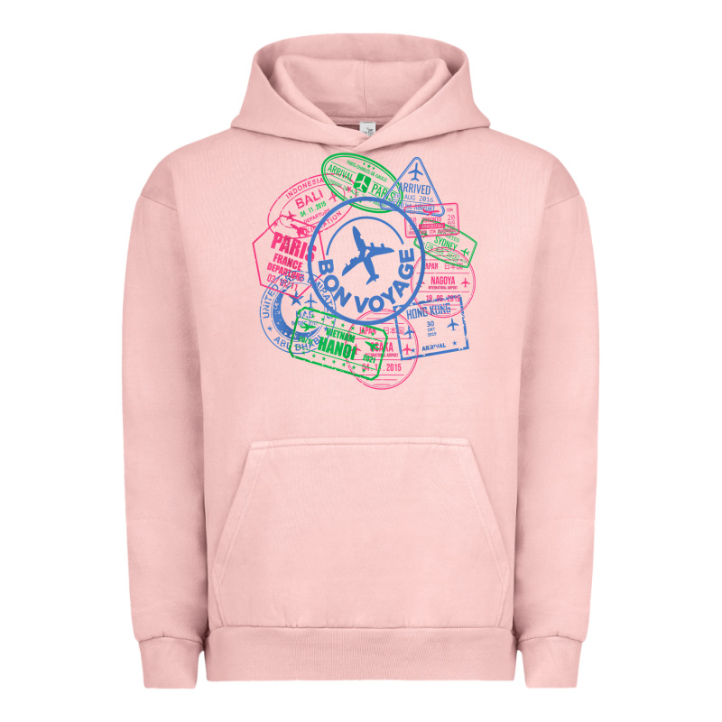 Bon Voyage Travel Stamp T Shirt Urban Hoodie by linhVisuals | Teevron