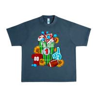 Midnight Navy Football Frappe Urban Heavy Tee - FaDigitalArtStudio