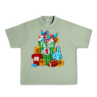 Oil Green Football Frappe Urban Heavy Tee - FaDigitalArtStudio