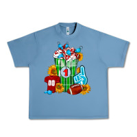 Pebble Blue Football Frappe Urban Heavy Tee - FaDigitalArtStudio
