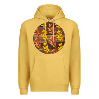 Antique Gold Fall Rounded Premium Hoodie - LillyAllenDesigns