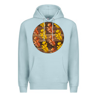 Blue Mist Fall Rounded Premium Hoodie - LillyAllenDesigns