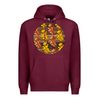 Burgundy Fall Rounded Premium Hoodie - LillyAllenDesigns