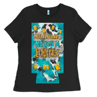 Black Mama needs a drink slim can cooler mother's day Ladies Tee - HowdyJamesFarm