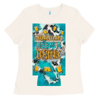 Bone Mama needs a drink slim can cooler mother's day Ladies Tee - HowdyJamesFarm