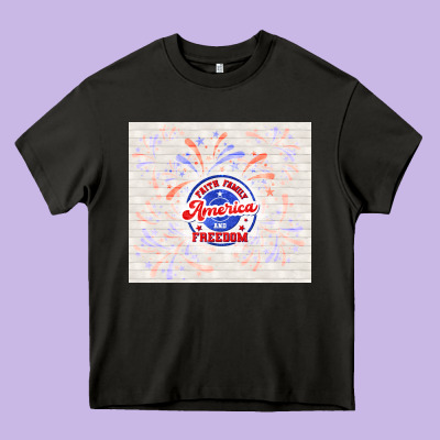 America And Freedom Heavy Core Tee Designed By Tumblerdesignbyshophia