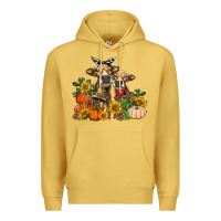 Antique Gold Fall heifer cows Premium Hoodie - RanaPortraitStore