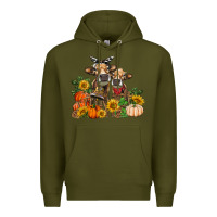 Army Green Fall heifer cows Premium Hoodie - RanaPortraitStore