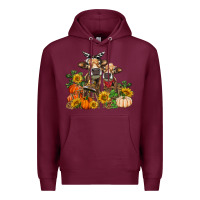 Burgundy Fall heifer cows Premium Hoodie - RanaPortraitStore