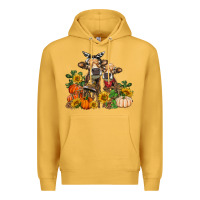 Mustard Fall heifer cows Premium Hoodie - RanaPortraitStore