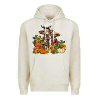 Oatmeal Heather Fall heifer cows Premium Hoodie - RanaPortraitStore