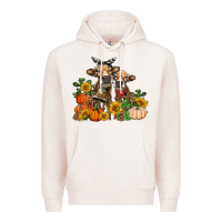 Pale Pink Fall heifer cows Premium Hoodie - RanaPortraitStore