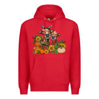 Red Fall heifer cows Premium Hoodie - RanaPortraitStore