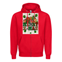 Red merry xmas Zipper Hoodie - AdoDesignShop
