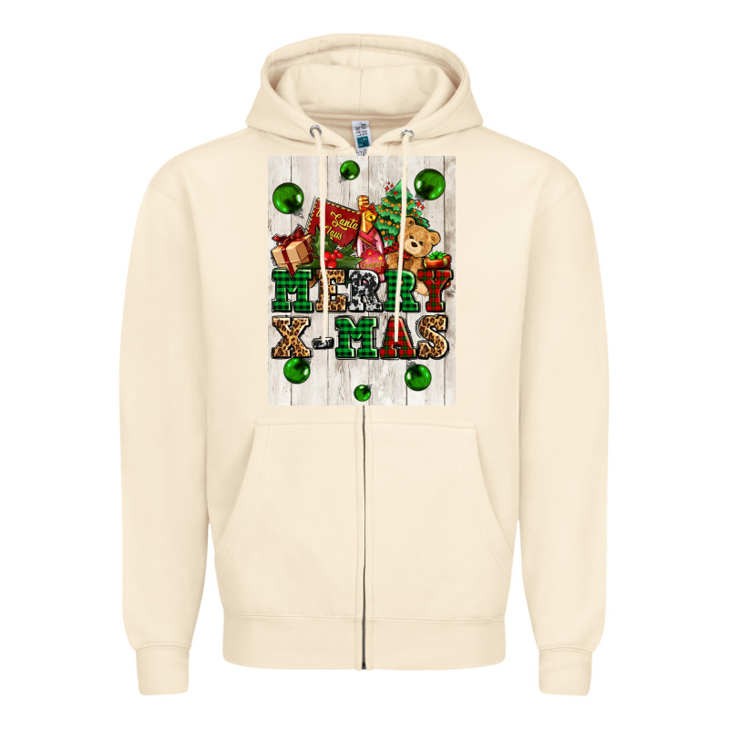Merry Xmas Zipper Hoodie by AdoDesignShop | Teevron