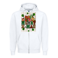 White merry xmas Zipper Hoodie - AdoDesignShop
