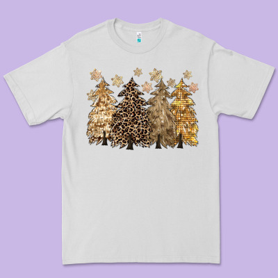 Merry Christmas Leopard Trees Premium Tee Designed By Cowgirlartshop