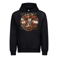 Black longhorn bullskull whatever lossos your longhorn Urban Hoodie - JahusDesignShop