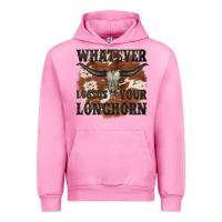 Fuchsia Pink longhorn bullskull whatever lossos your longhorn Urban Hoodie - JahusDesignShop